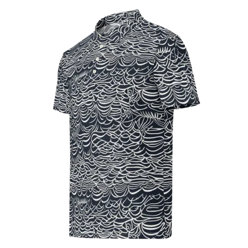 Nautical Abstraction on a Men's Slim Fit Polo Shirt