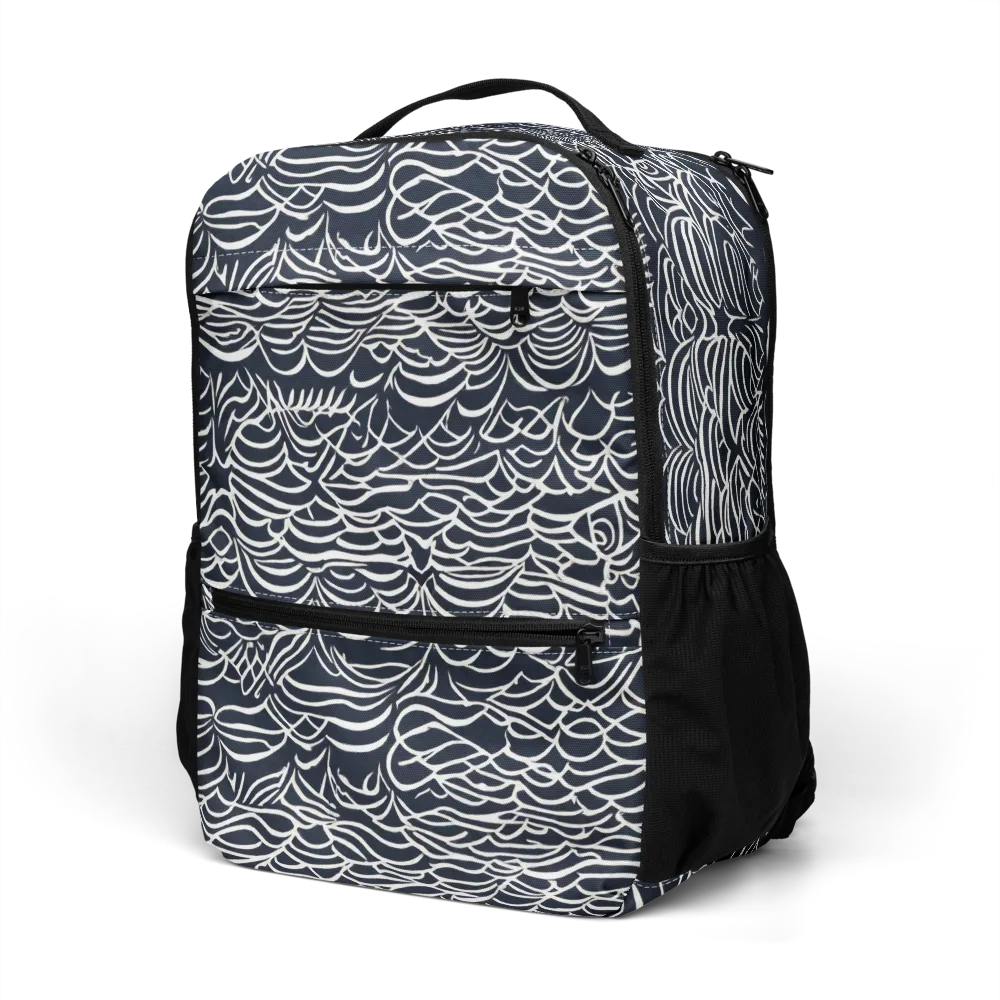 Nautical Abstraction on Utility Backpack — Left Front