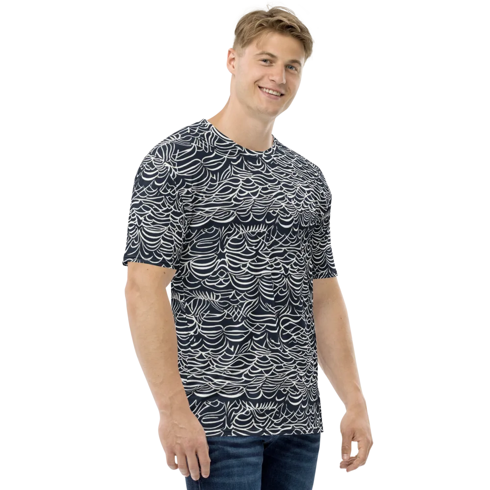 Nautical Abstraction on Men's Crew Neck T-Shirt — Right