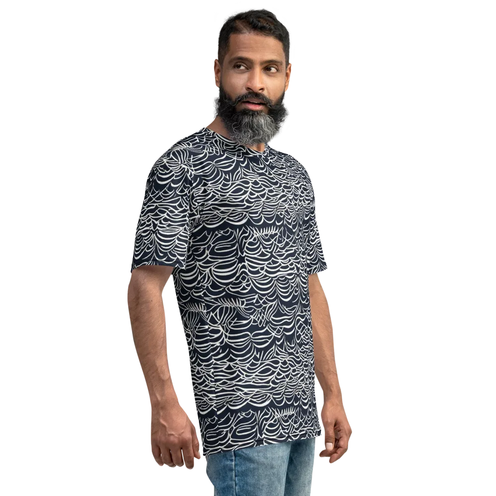 Nautical Abstraction on Men's Crew Neck T-Shirt — Right