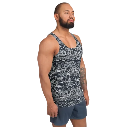 Nautical Abstraction on a Men's Tank Top