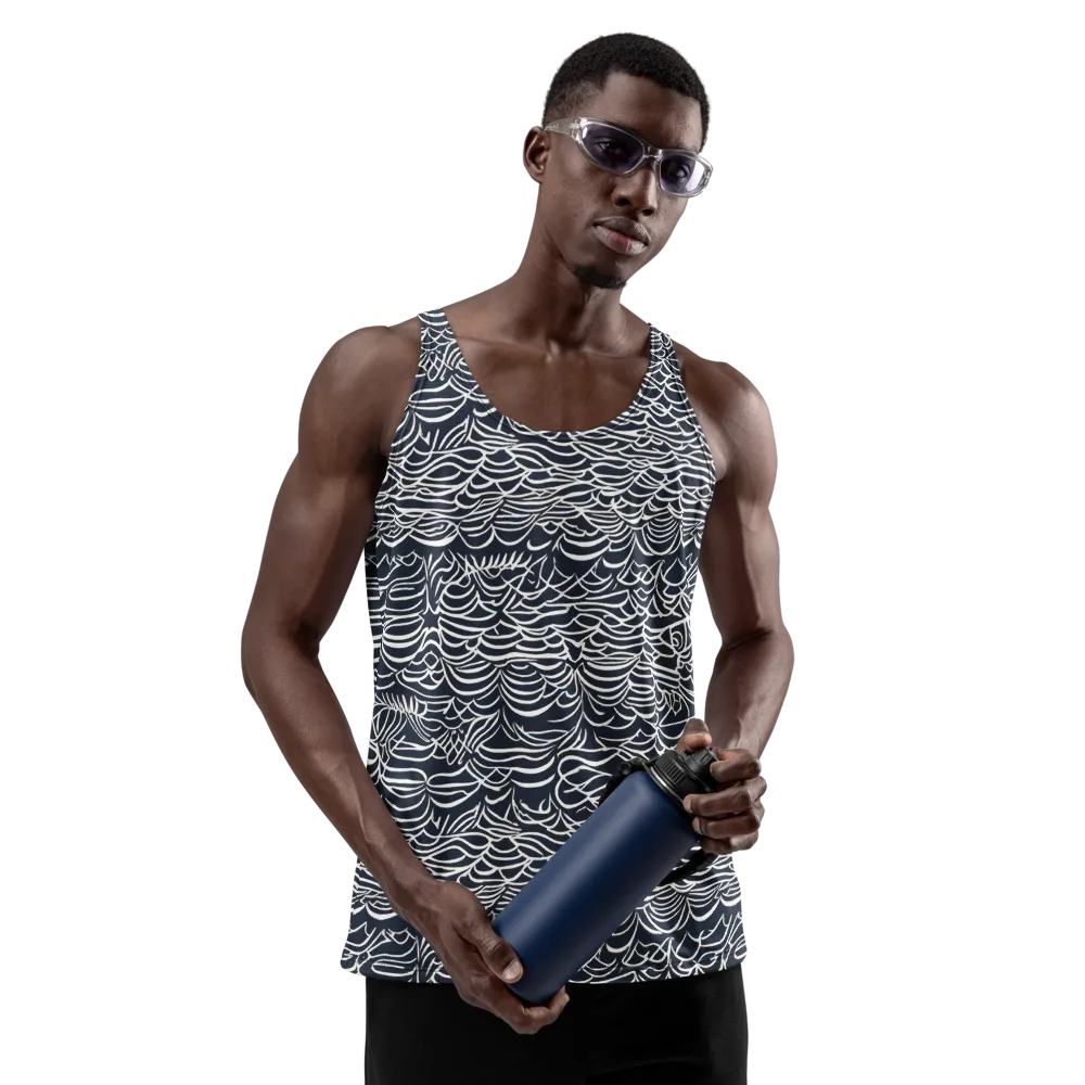 Nautical Abstraction on Men's Tank Top — Front