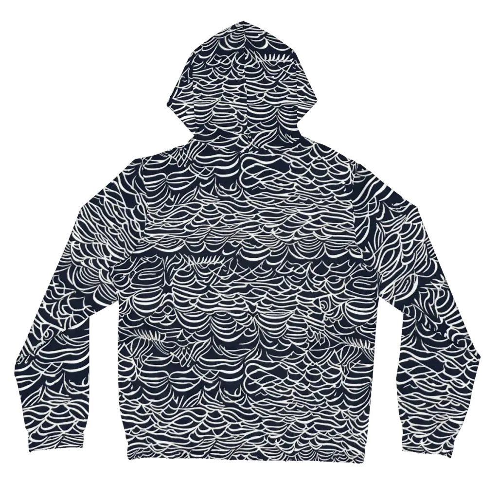Nautical Abstraction on Women's Full-Zip Hoodie — Back