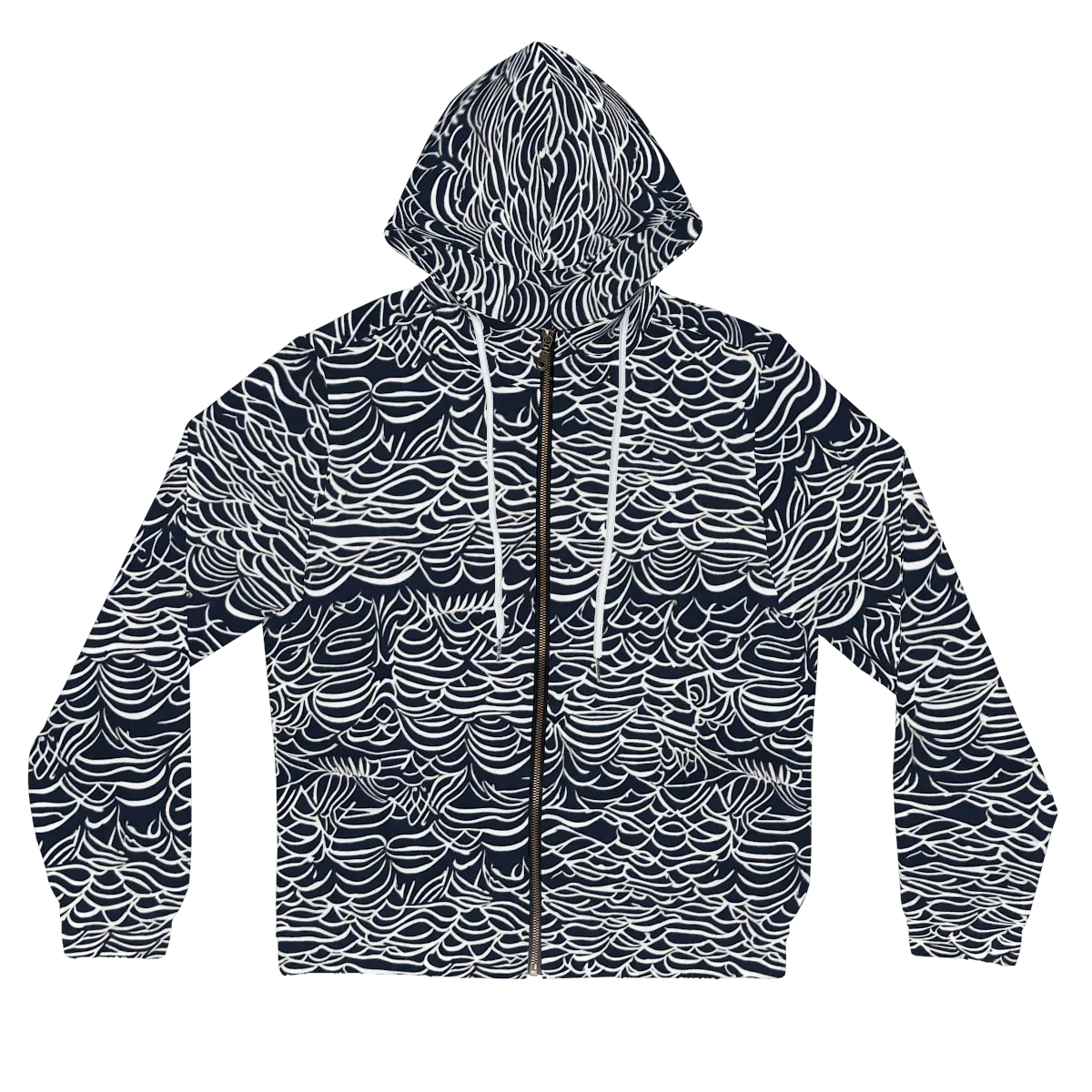 Nautical Abstraction on Women's Full-Zip Hoodie — Front