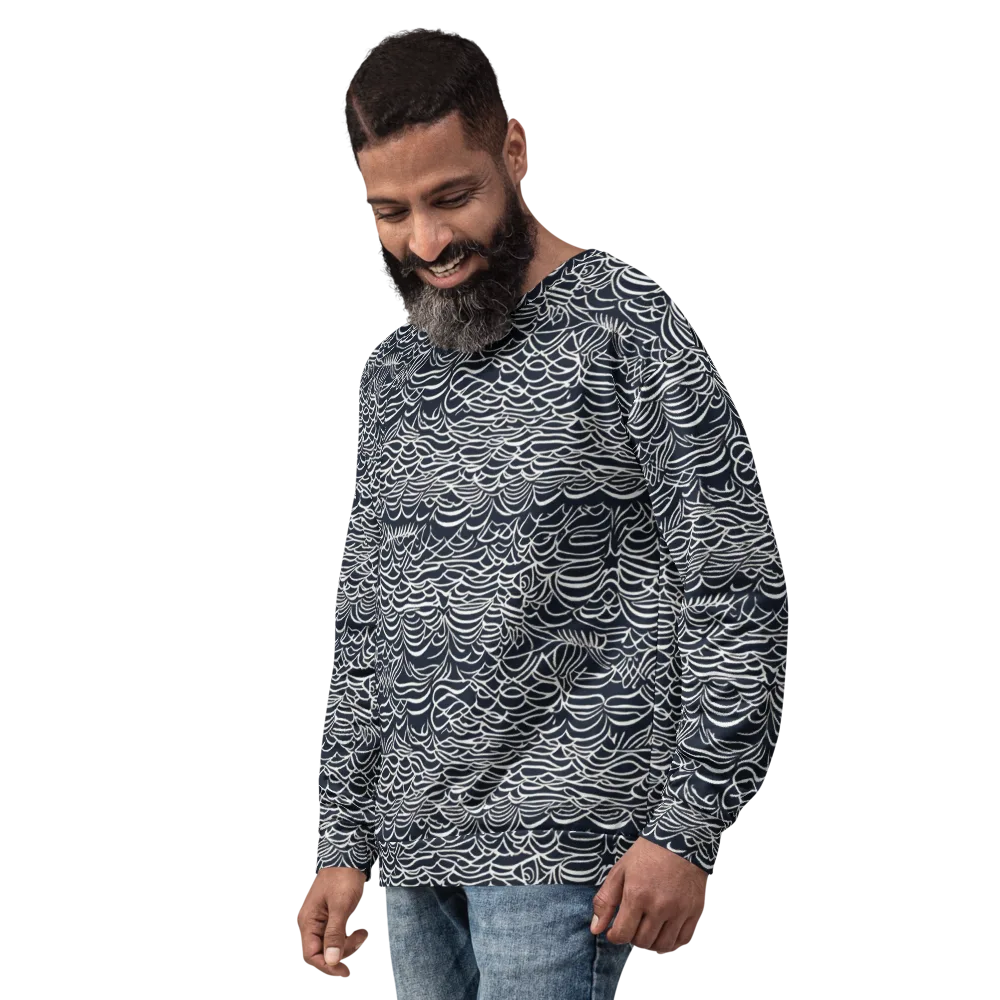 Nautical Abstraction on Sweatshirt — Left Front