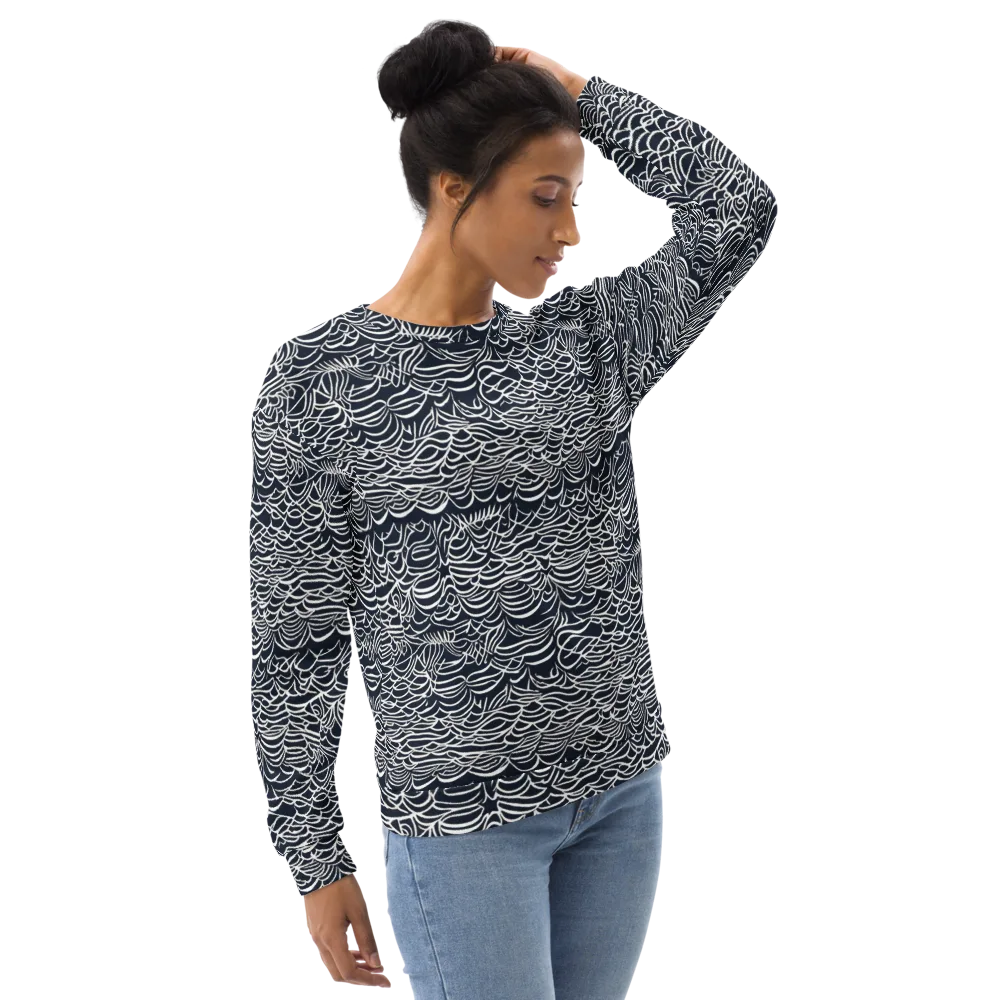 Nautical Abstraction on Sweatshirt — Right Front