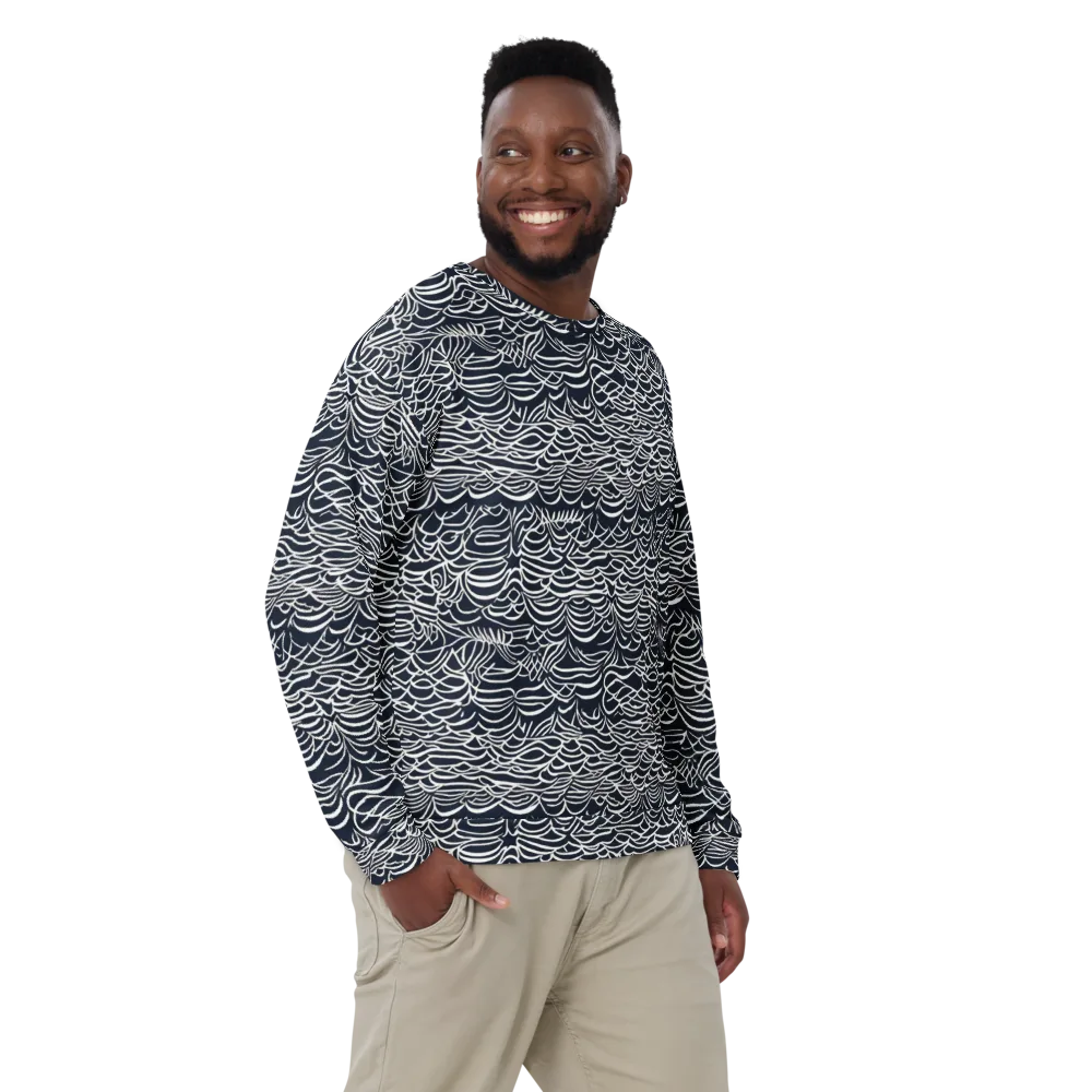 Nautical Abstraction on Sweatshirt — Front