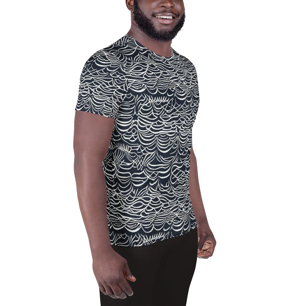 Nautical Abstraction on Men's Athletic T-Shirt — Right