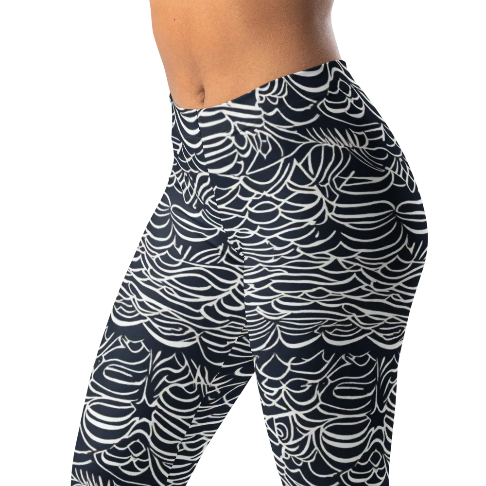 Nautical Abstraction on Leggings — Left Front