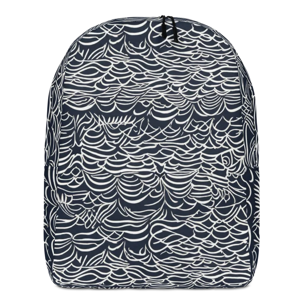 Nautical Abstraction on Minimalist Backpack — Front