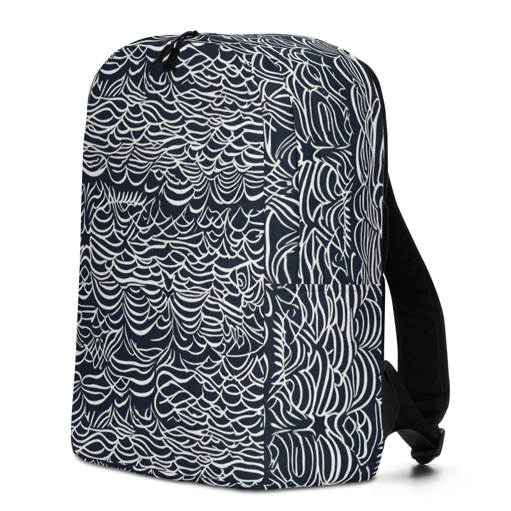 Nautical Abstraction on Minimalist Backpack — Left