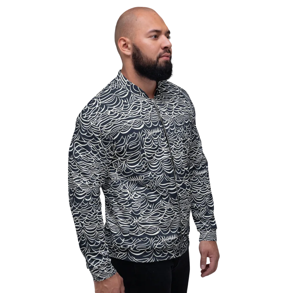 Nautical Abstraction on Bomber Jacket — Right