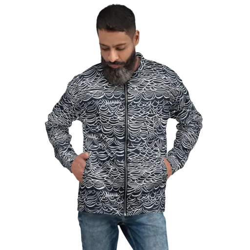 Nautical Abstraction on a Bomber Jacket