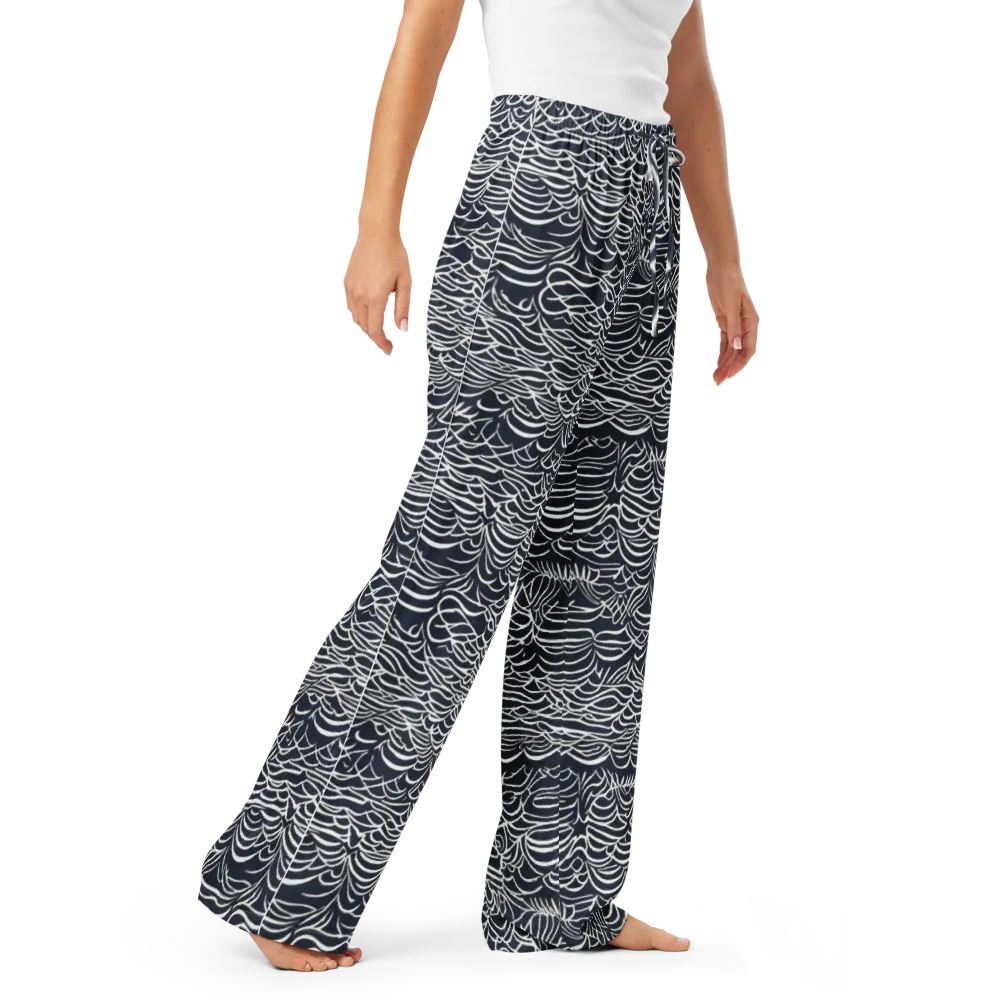 Nautical Abstraction on Women's Pajama Pants — Right Front