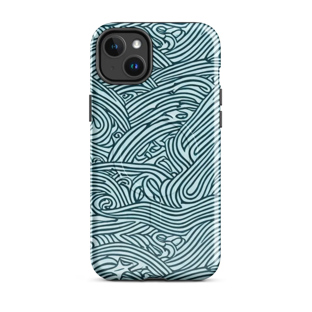 Tidal Linework on MagSafe Tough Case for iPhone® — Front