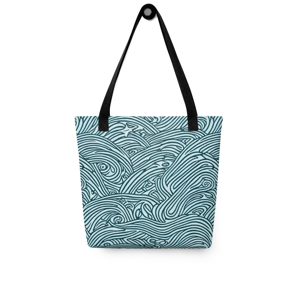Tidal Linework on Tote Bag — Front