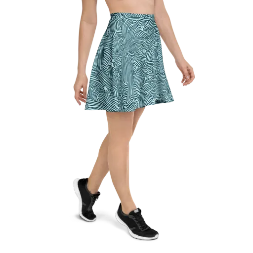 Tidal Linework on a Skater Skirt