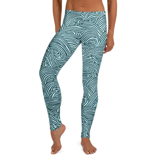 Tidal Linework on a Leggings