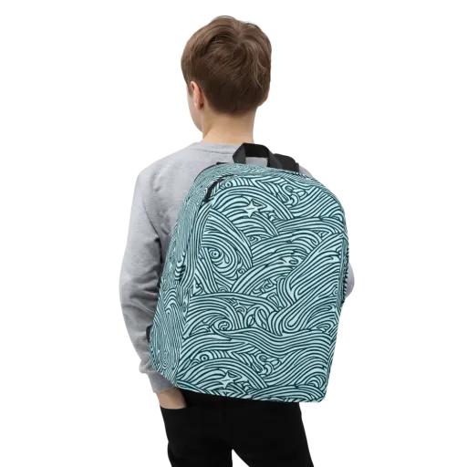 Tidal Linework on a Minimalist Backpack