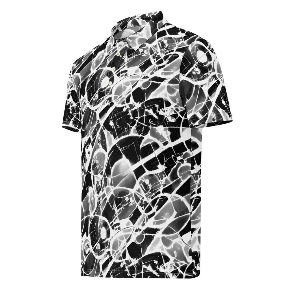 Obsidian Shatter on Men's Slim Fit Polo Shirt — Left Front