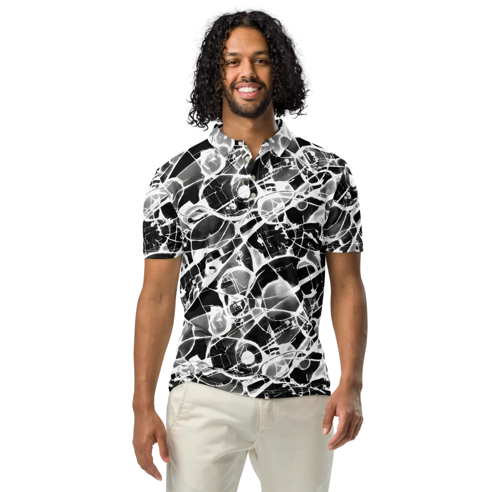 Obsidian Shatter on Men's Slim Fit Polo Shirt — Front