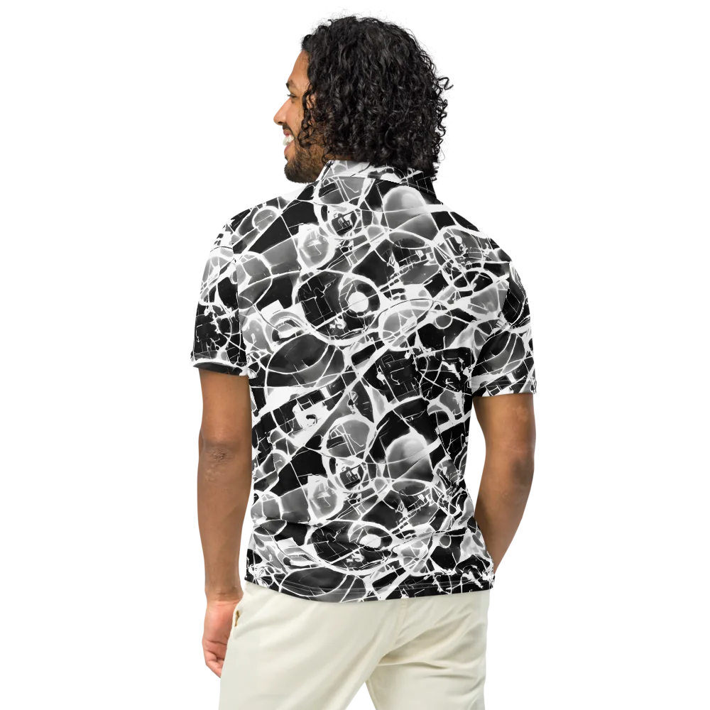 Obsidian Shatter on Men's Slim Fit Polo Shirt — Back