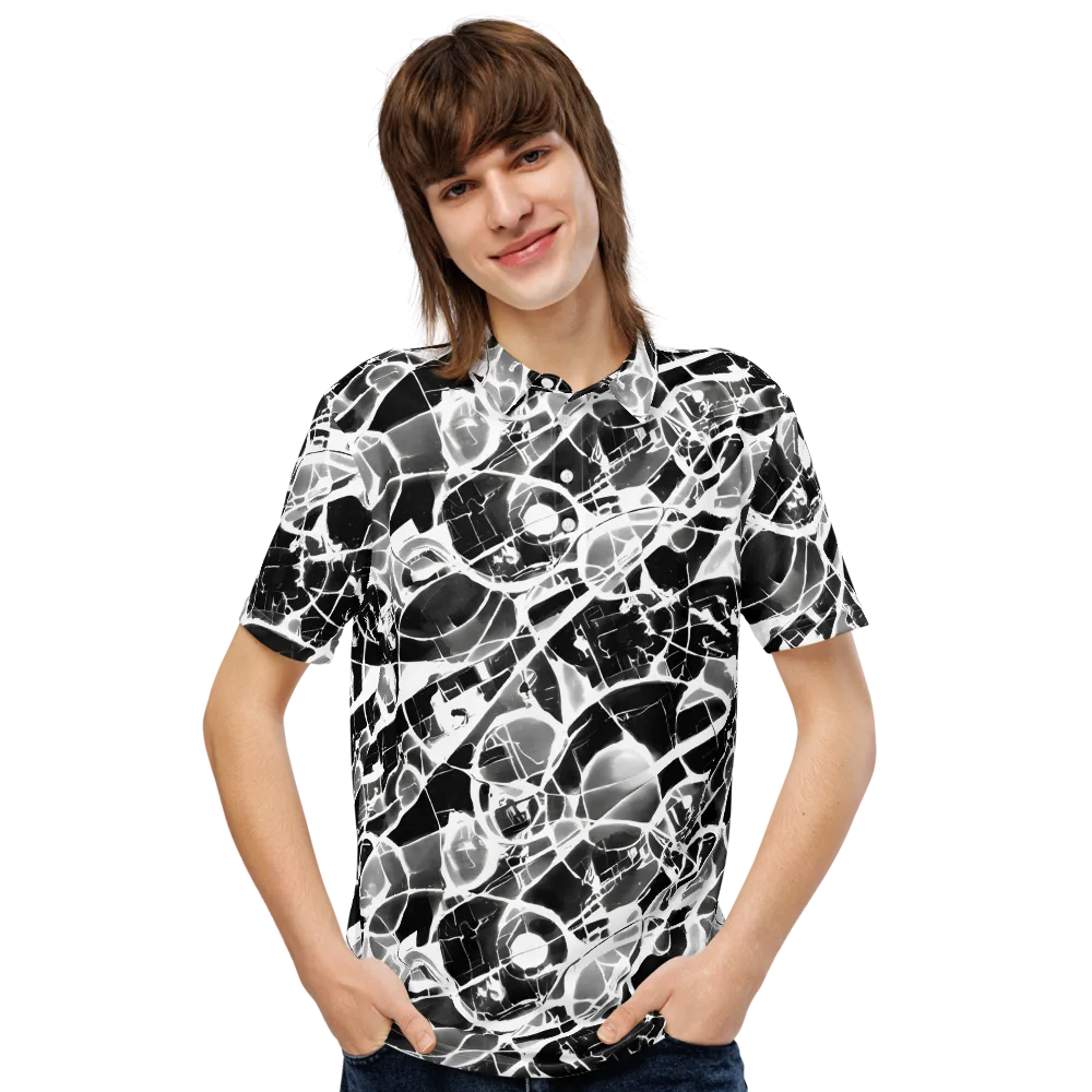 Obsidian Shatter on Men's Slim Fit Polo Shirt — Front