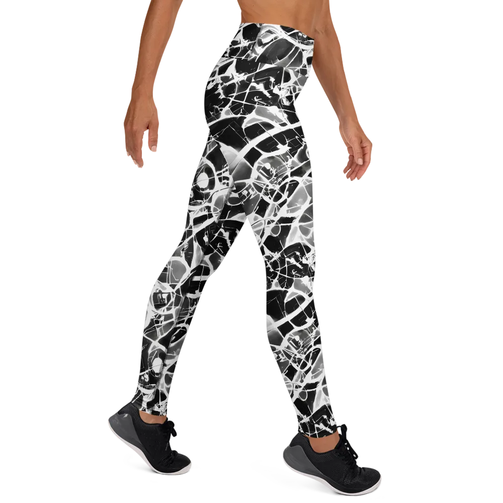 Obsidian Shatter on Yoga Leggings — Right