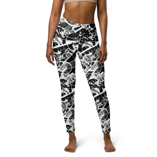Obsidian Shatter on a Yoga Leggings