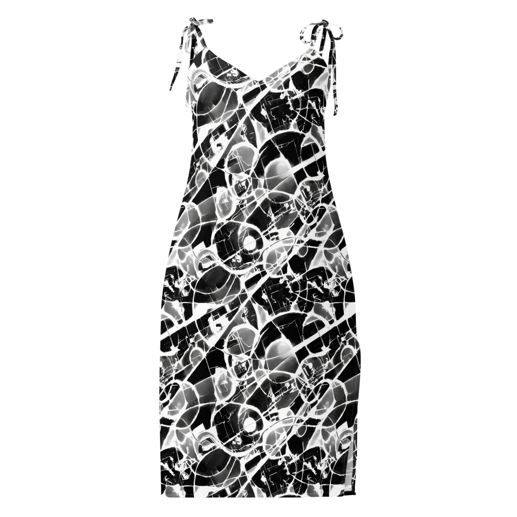 Obsidian Shatter on Slip Dress — Front