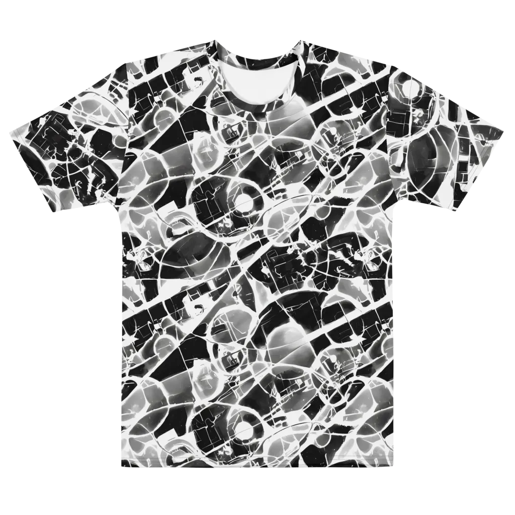 Obsidian Shatter on Men's Cotton Crew Neck T-Shirt — Front