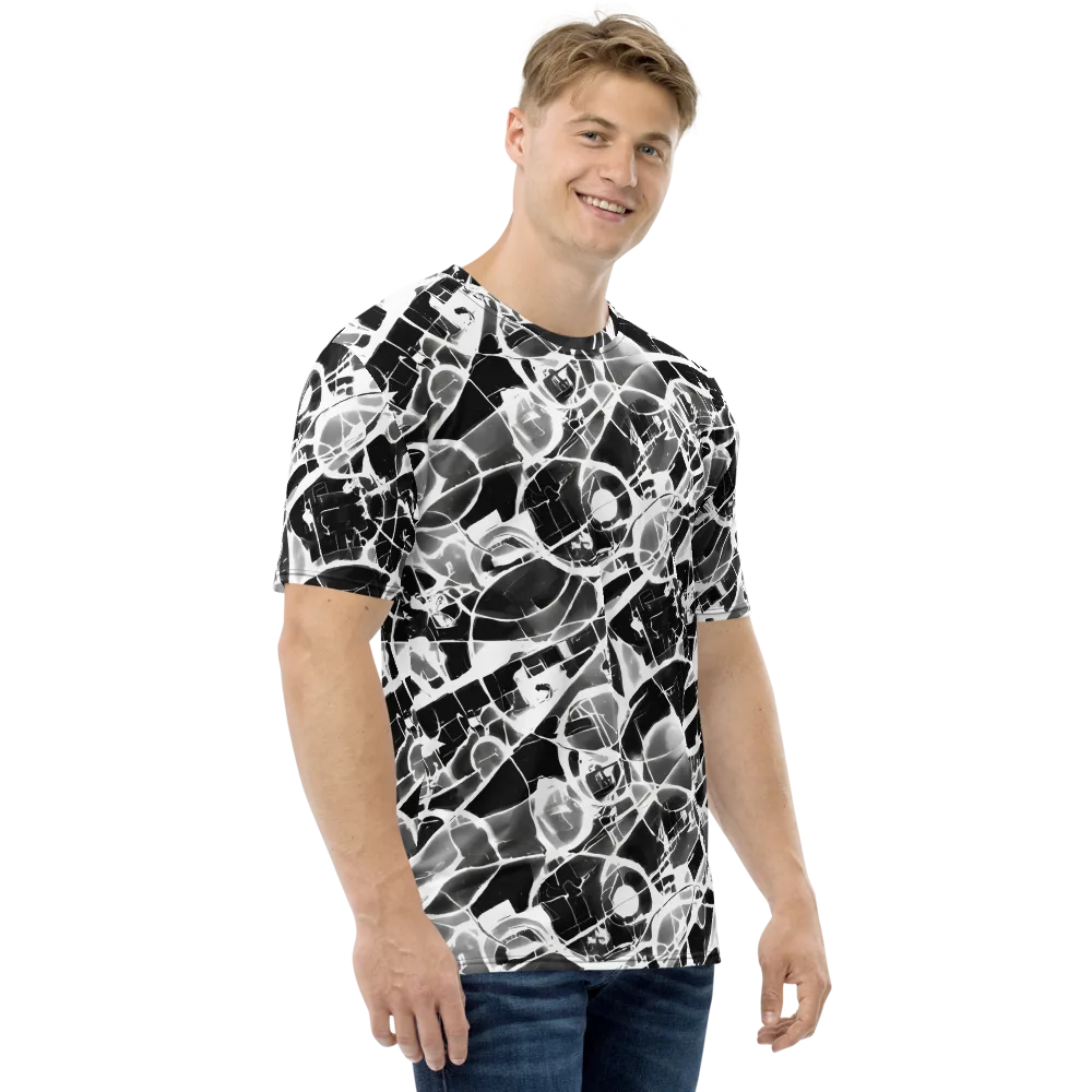 Obsidian Shatter on Men's Crew Neck T-Shirt — Right