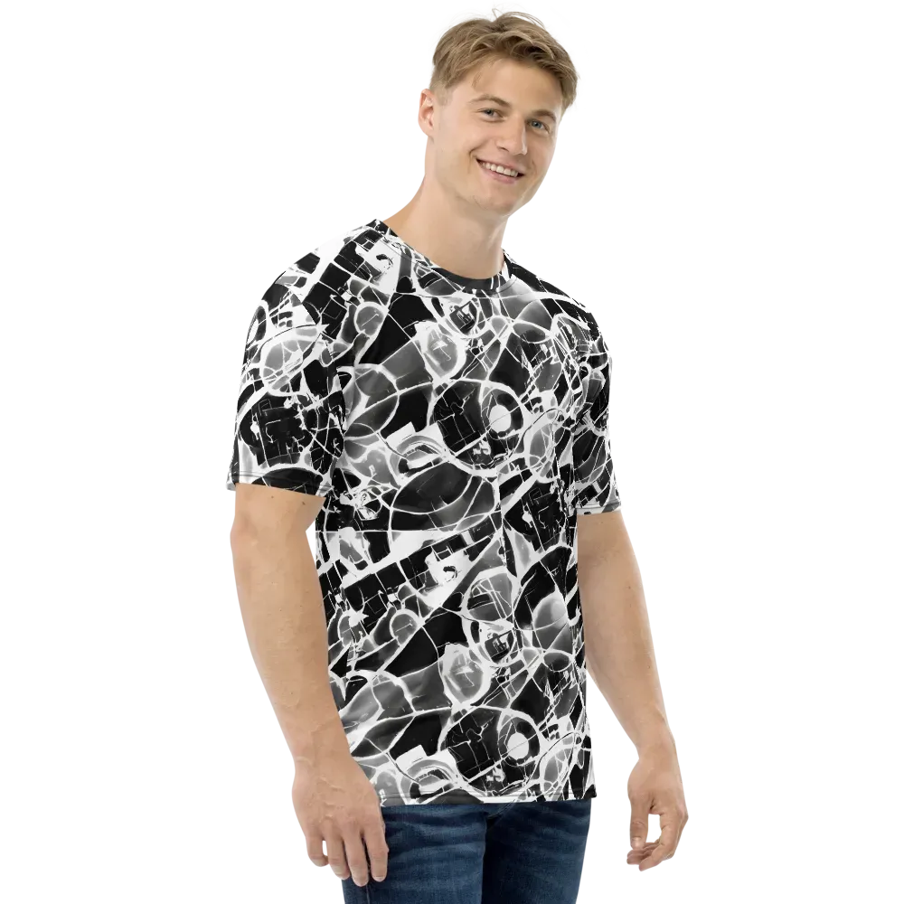 Obsidian Shatter on Men's Crew Neck T-Shirt — Right