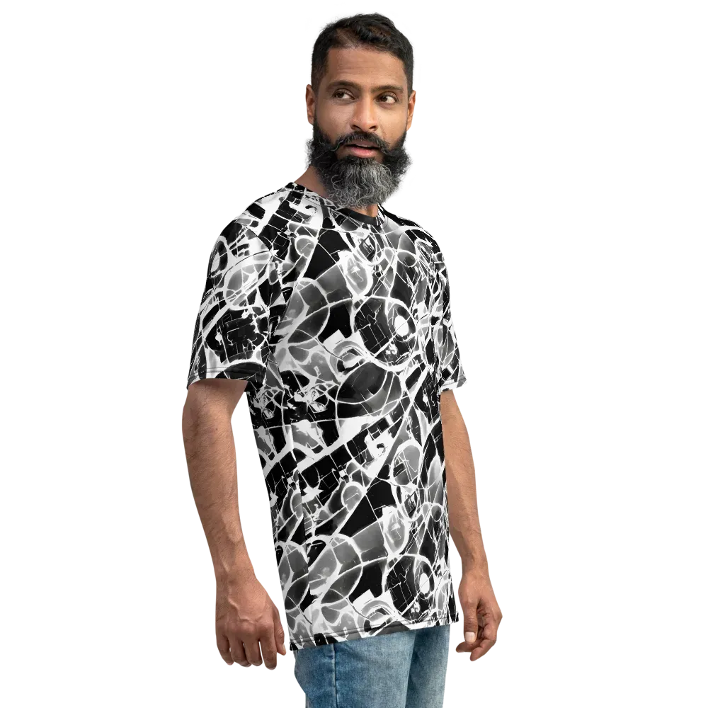 Obsidian Shatter on Men's Crew Neck T-Shirt — Right