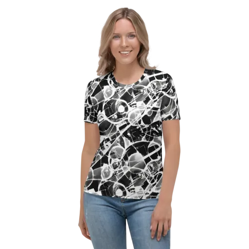 Obsidian Shatter on a Women's Crew Neck T-Shirt