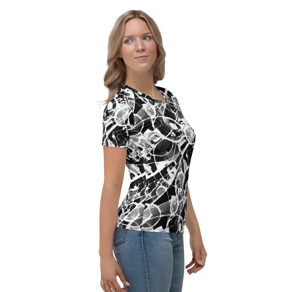 Obsidian Shatter on Women's Crew Neck T-Shirt — Right