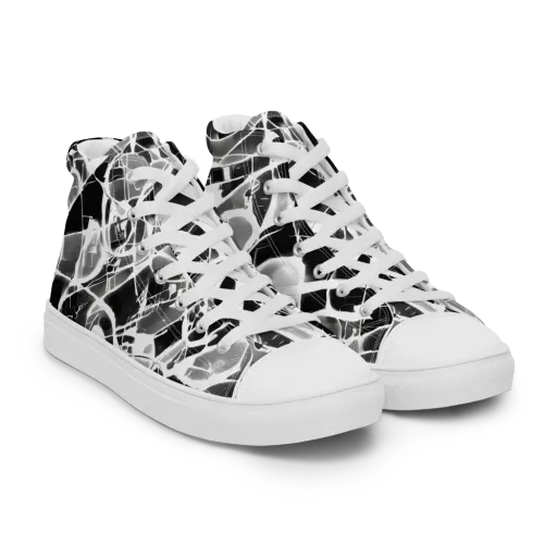 Obsidian Shatter on a Women's High Top Canvas Shoes