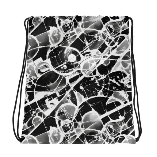 Obsidian Shatter on a Drawstring Bag