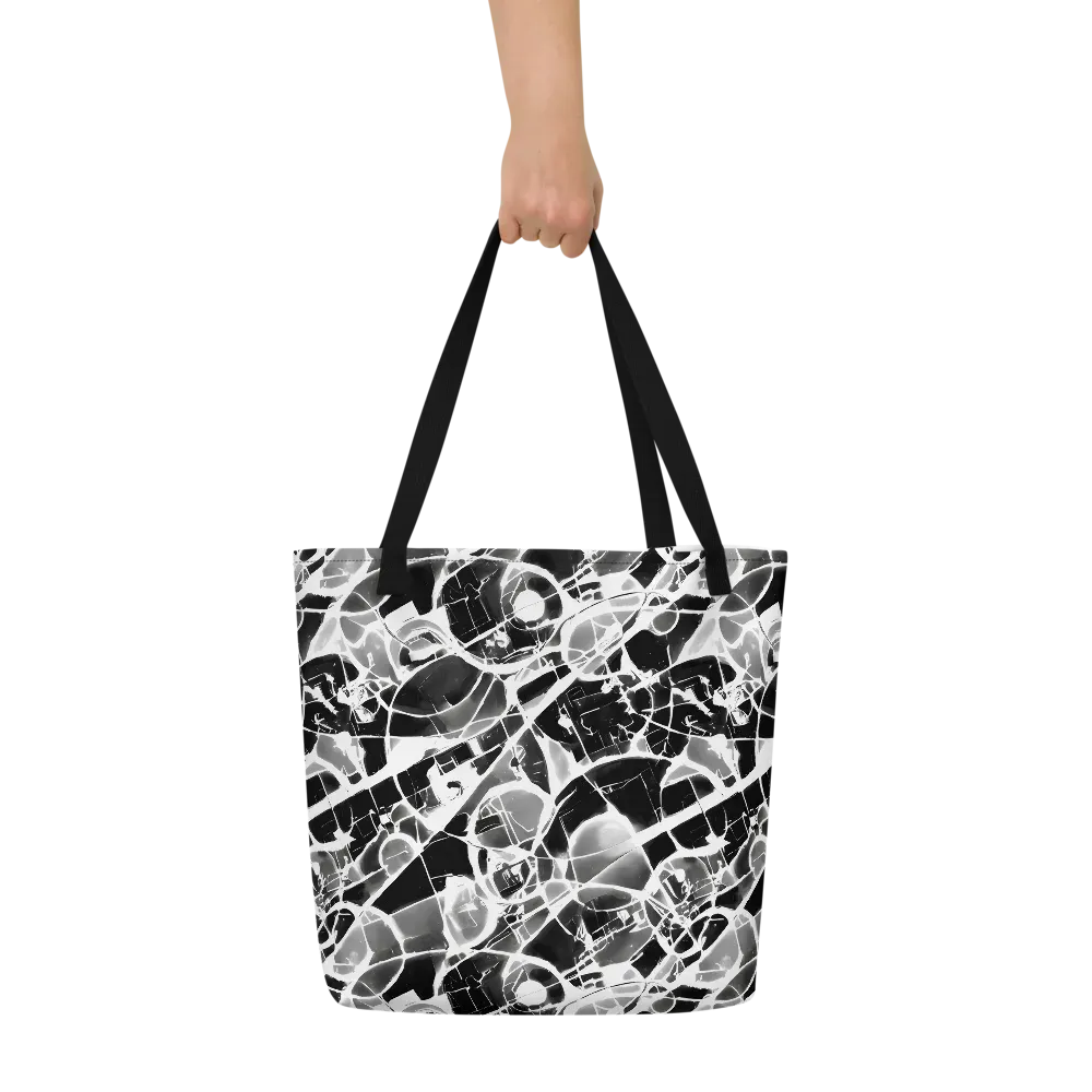 Obsidian Shatter on Large Tote Bag W/ Pocket — Front