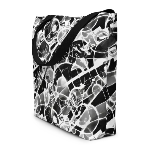 Obsidian Shatter on a Large Tote Bag W/ Pocket