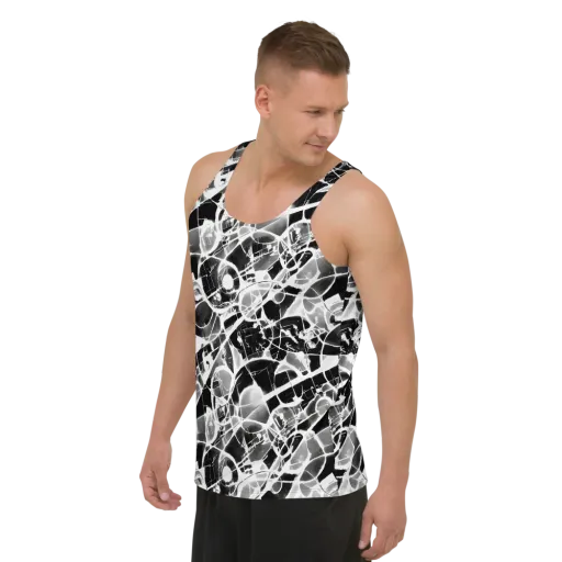 Obsidian Shatter on a Men's Tank Top