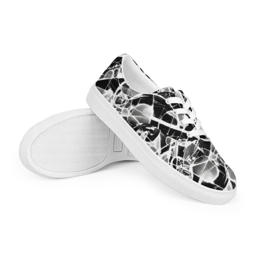 Obsidian Shatter on a Men's Lace-Up Canvas Shoes