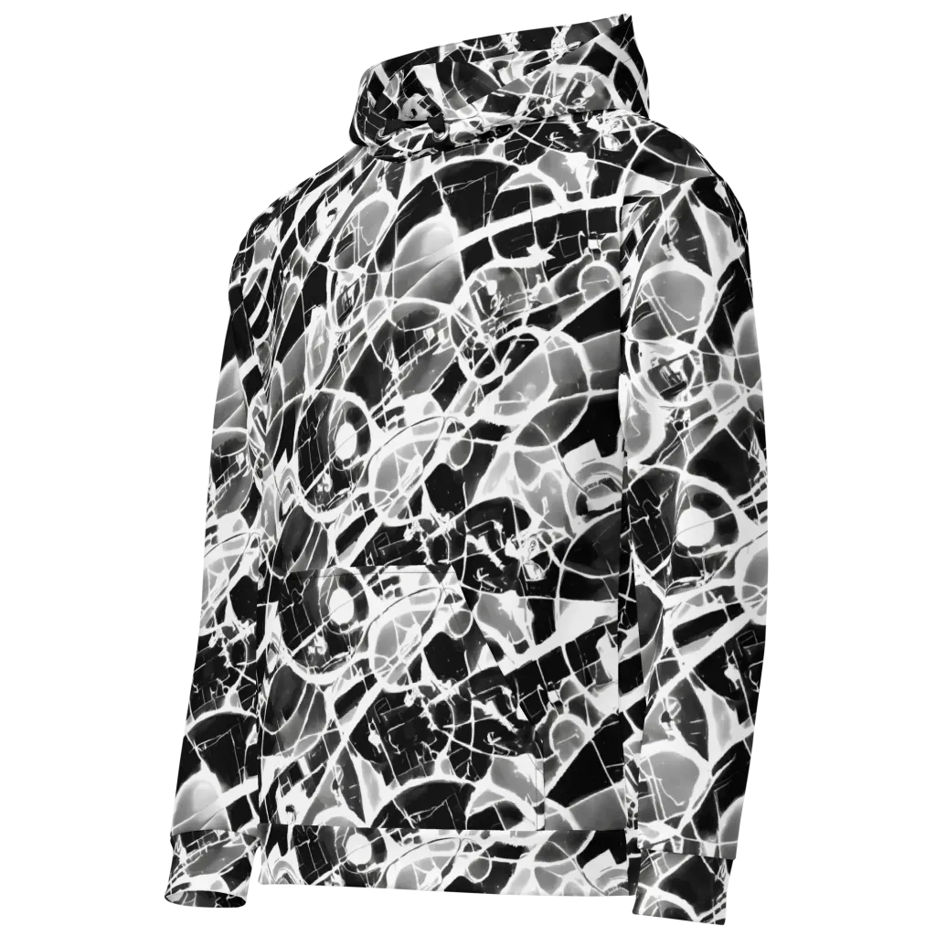 Obsidian Shatter on Cotton Hoodie — Left Front