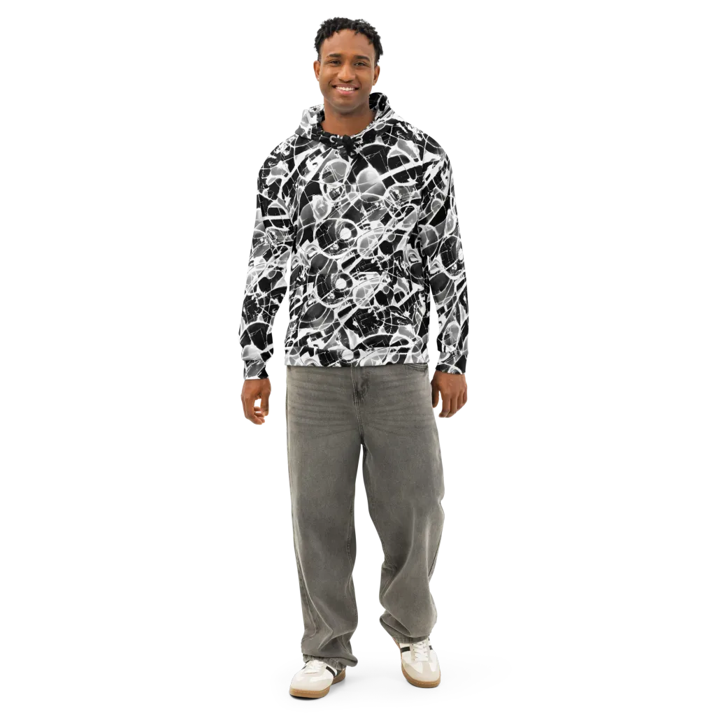 Obsidian Shatter on Cotton Hoodie — Front