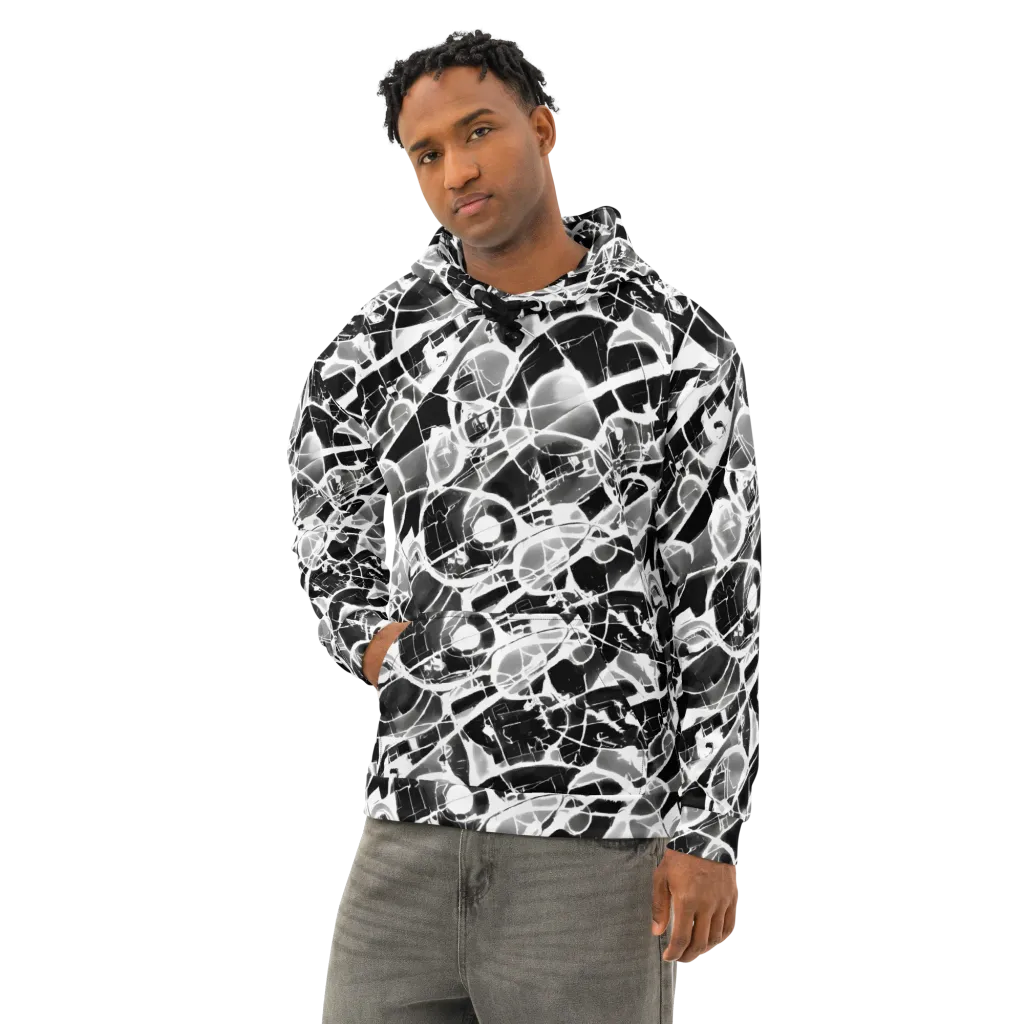 Obsidian Shatter on Cotton Hoodie — Left Front