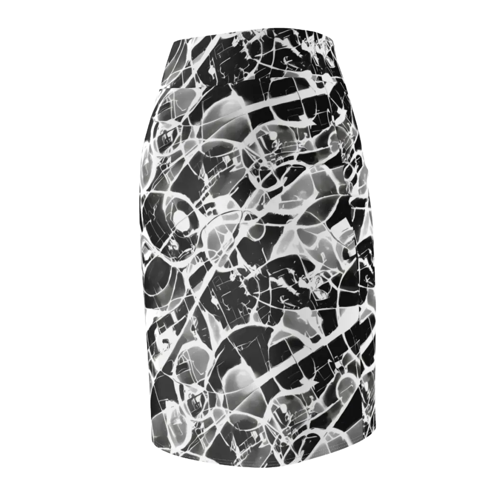 Obsidian Shatter on Pencil Skirt — Back Side