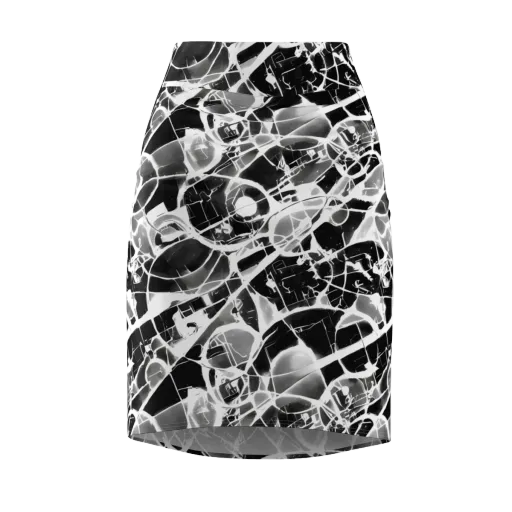 Obsidian Shatter on a Pencil Skirt