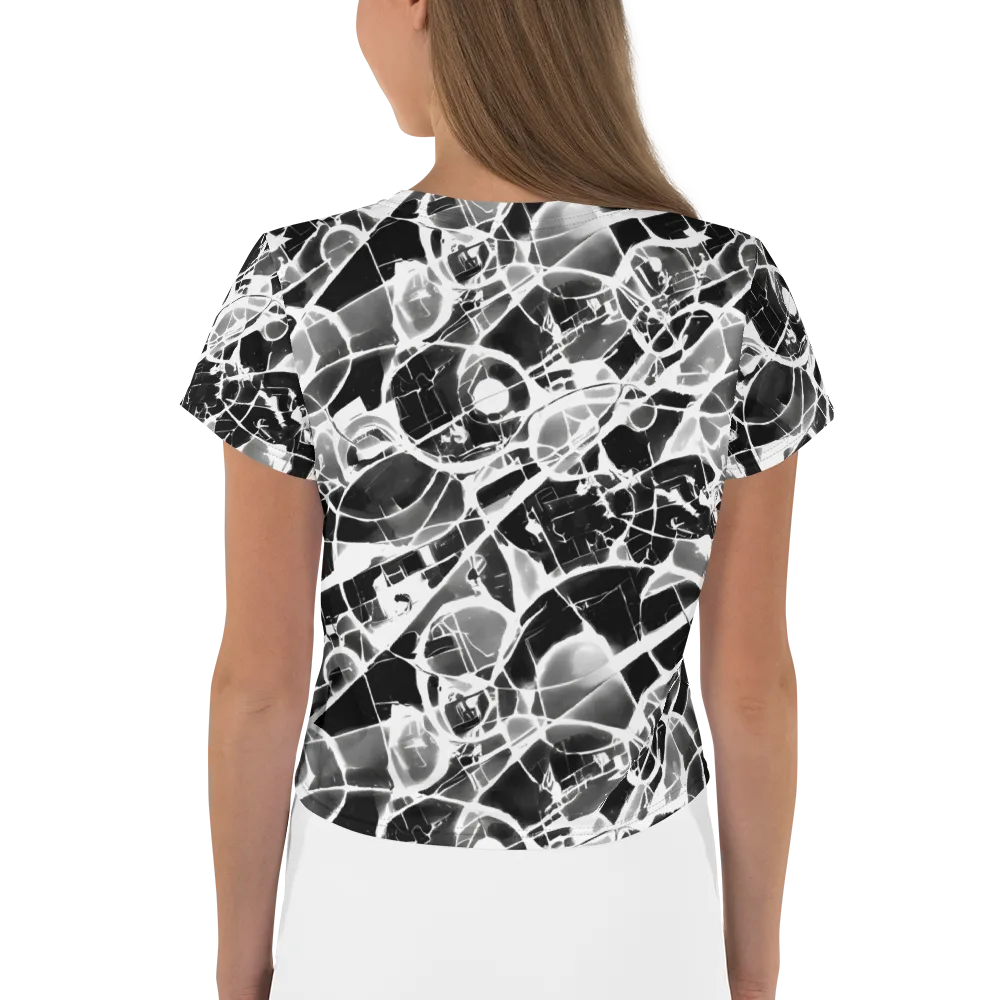 Obsidian Shatter on Crop Tee — Back