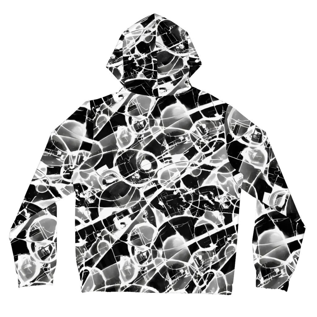 Obsidian Shatter on Women's Full-Zip Hoodie — Back