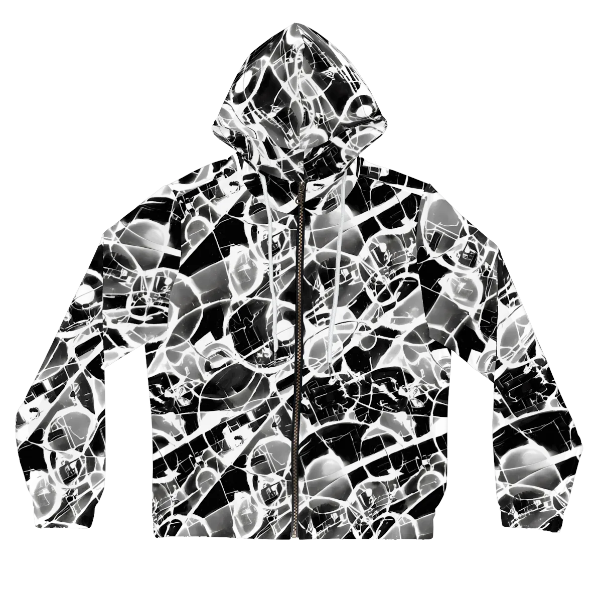 Obsidian Shatter on Women's Full-Zip Hoodie — Front